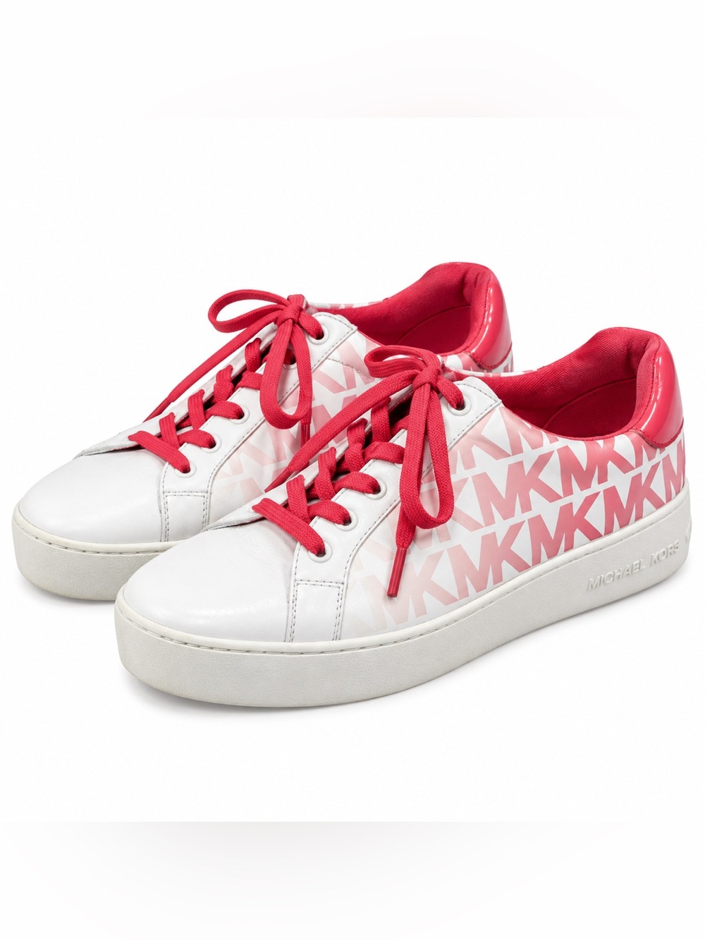 MICHAEL Michael Kors MK Logo Sneakers Pink  White Women’s Size 8M